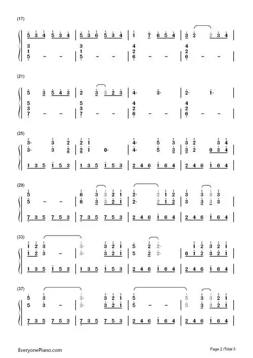 moonlight-ariana grande双手简谱预览2