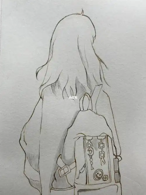 离别的背影简笔画的