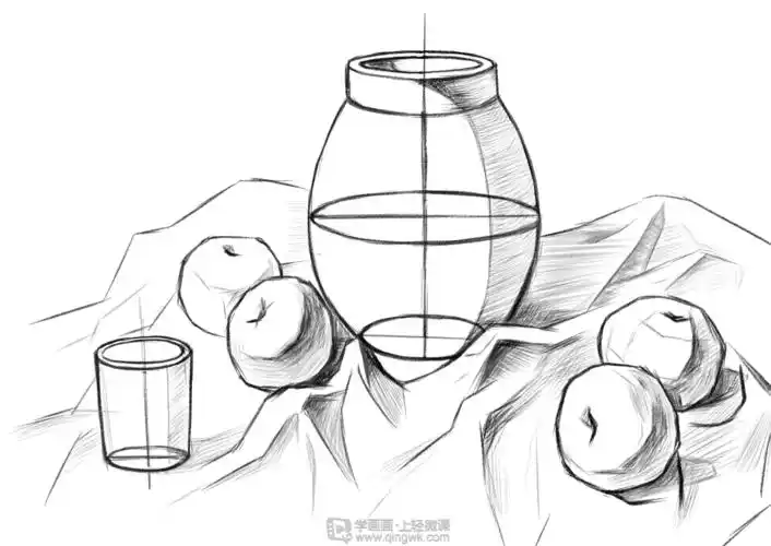 临摹组合静物组合—素描速写静物提高训练