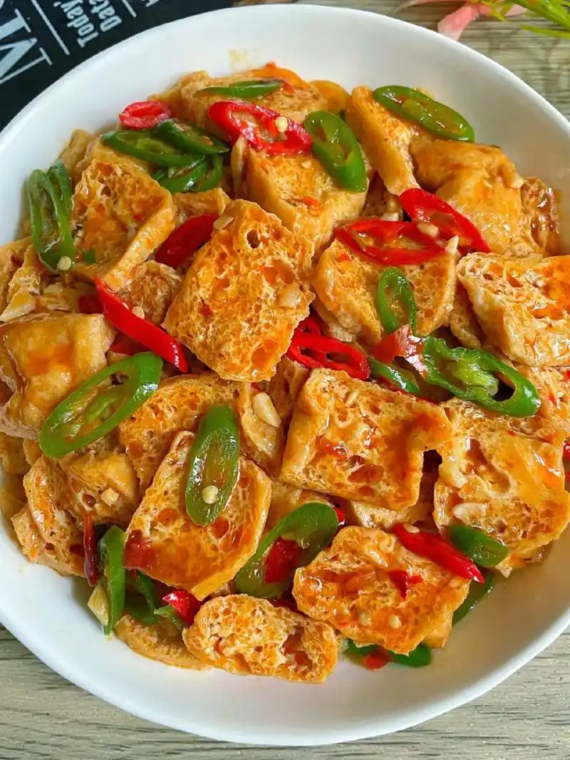 超下饭的家常菜,辣椒炒豆泡的做法#图文伙伴计划 #美食图文流 - 抖音