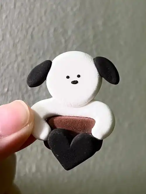 最近真的很喜欢做粘土小狗系列哈哈哈!