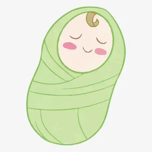 卡通风格睡着的小宝宝