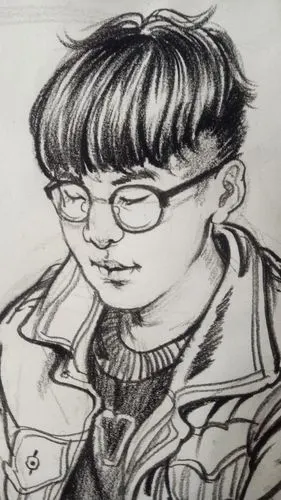 速写练习——男/头部/线线/临摹/我是桑梓0220