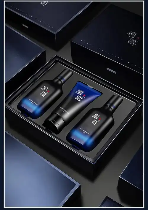 黑尊男士护肤品套装控油补水保湿祛痘水乳男生专用面部护理三件套莱依