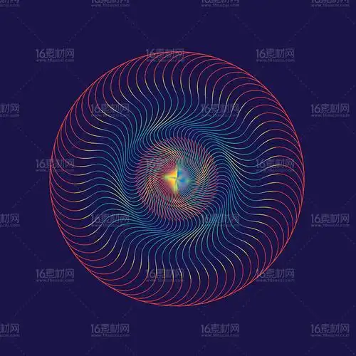 炫酷几何线条组合图案矢量素材 - 素材中国16素材网