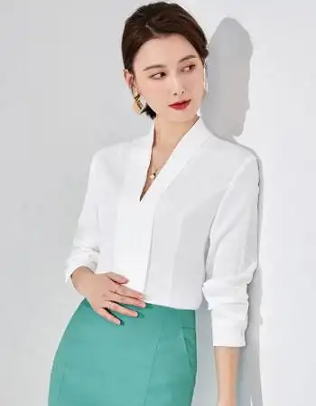 艾尚臣衬衫女士早春新款设计感小众法式时尚气质雪纺上衣甜美衬衣白