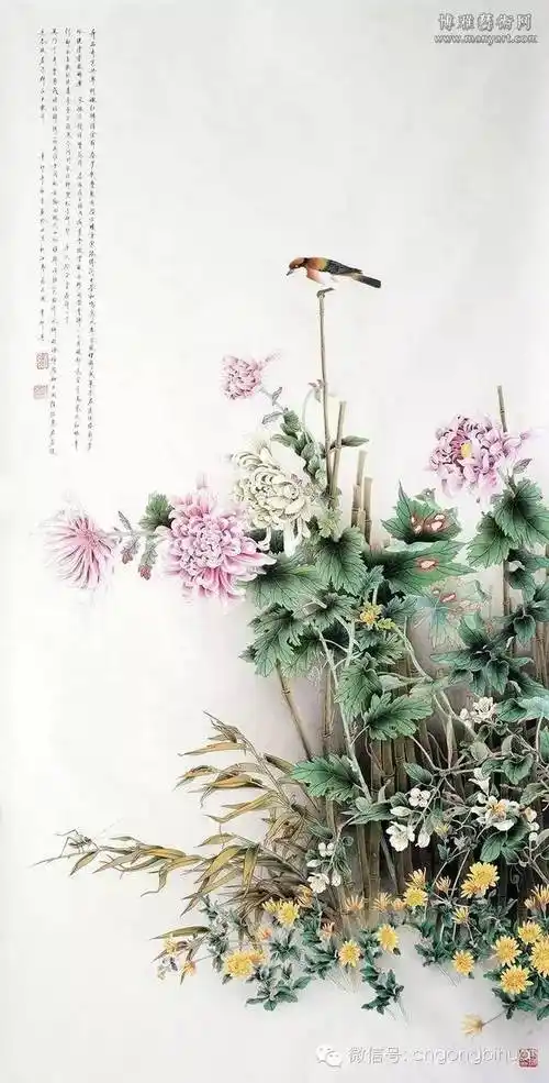 韦娜花鸟工笔画欣赏太美了特别是那个意境