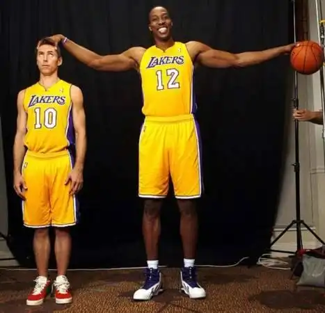 史蒂夫-纳什 官方身高为1.91米,实际身高为1.87米.