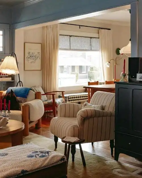 家居装修#    家装美式风味93  家的温度来源于那几盏灯,以及厨房