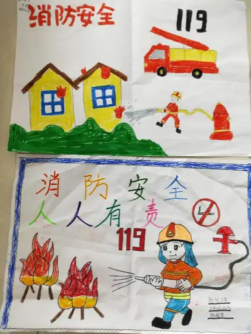 从我做起(一) ——胜利小学一二年级消防安全绘画展