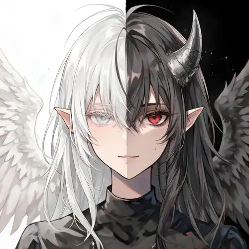 一半天使一半魔鬼头像👼👿,你心动了吗?