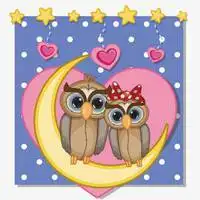 情侣头像月亮星星手绘图片【点击鼠标右键下载】