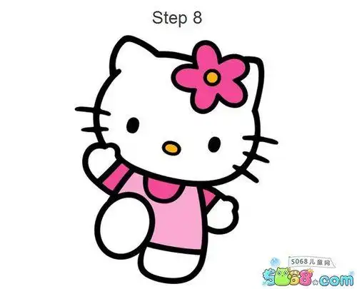 凯蒂猫全身的简笔画