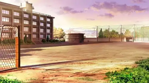 柒酒绘里校园天空日式漫画场景素材