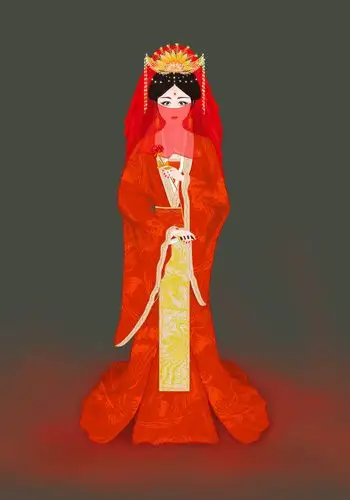 古装新娘插画