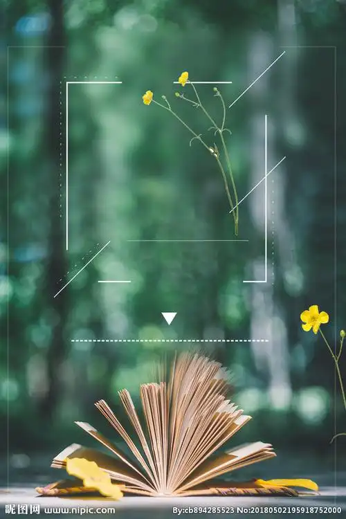 绿色书海背景图图片