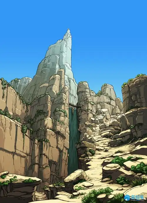 上乘素材——卡通场景原画,游戏界面psd源