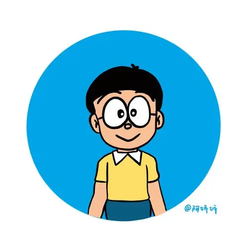 每天一张简笔画大雄内含详细步骤