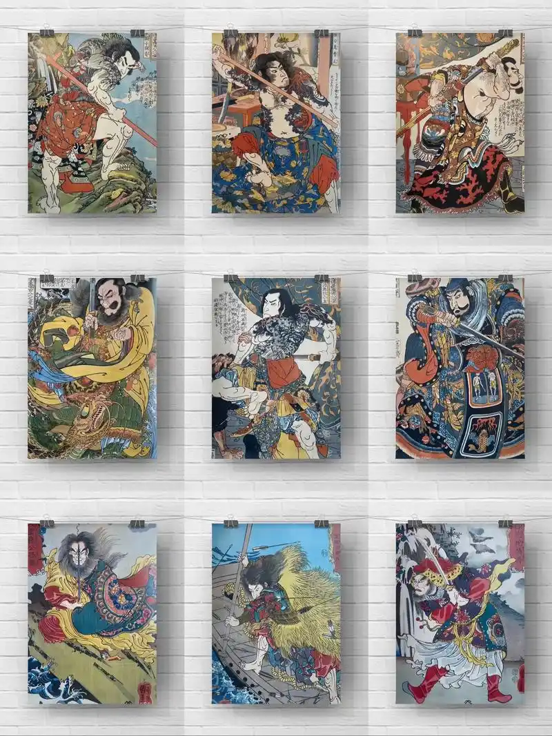 老传统人物 水浒传人物 满背纹身手稿.#纹身手稿 #手稿分享