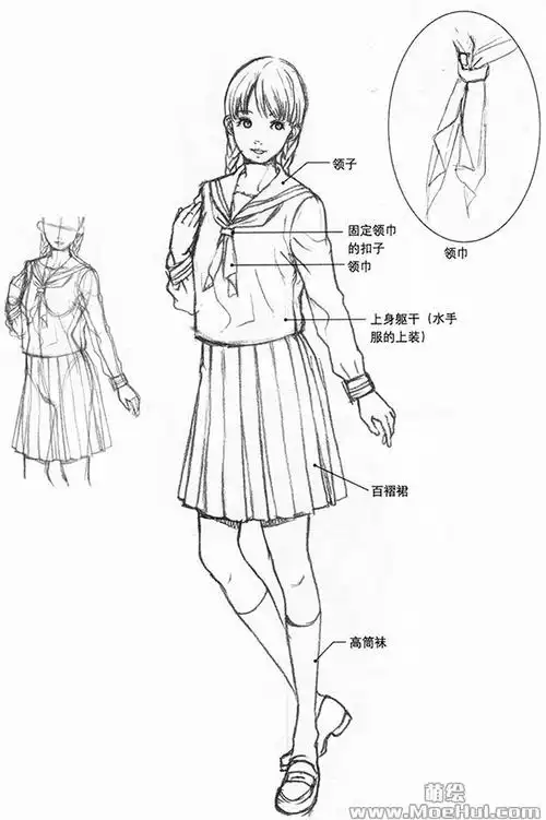 漫画服饰造型24水手服