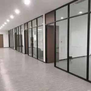 钢化玻璃高隔断办公室隔断墙图片