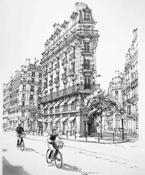 他用黑白线条,改造巴黎标志性建筑