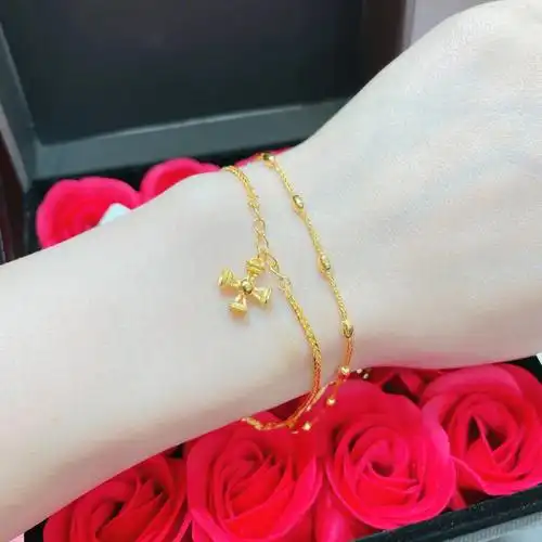 黄金足金女士手链