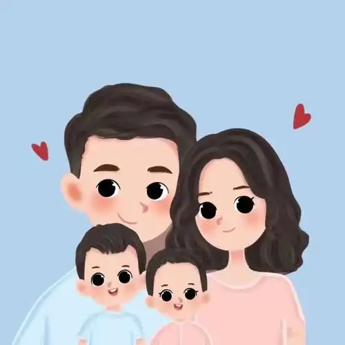 亲子头像一家四口 高清好看的一家四口微信头像图片_感情头像_头像屋