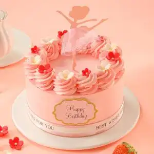 味多美天然奶油蛋糕 聚会约会北京同城 生日蛋糕 粉色少女