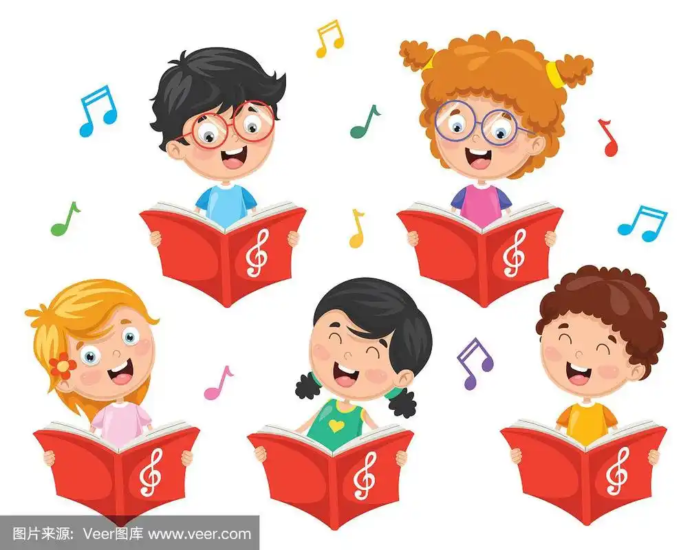 矢量插图的儿童合唱团