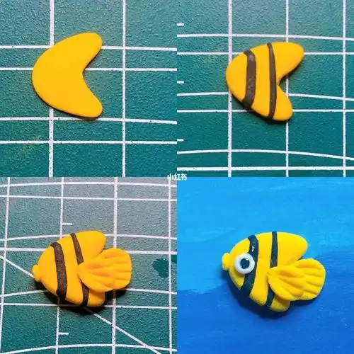 diy海底世界粘土 :2分钟4步捏一条热带鱼96