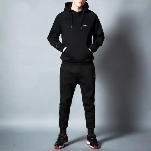 卫衣套装男运动服装韩版潮流休闲春季男士2017新款青年秋连帽套头