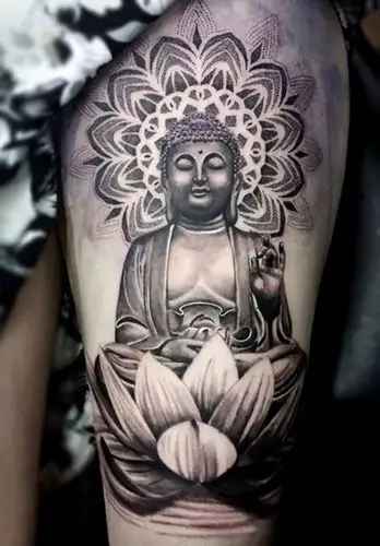 好看的佛纹身作品欣赏