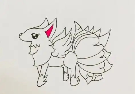 卡通人物九尾狐简笔画画法,图片,简笔画-学笔画