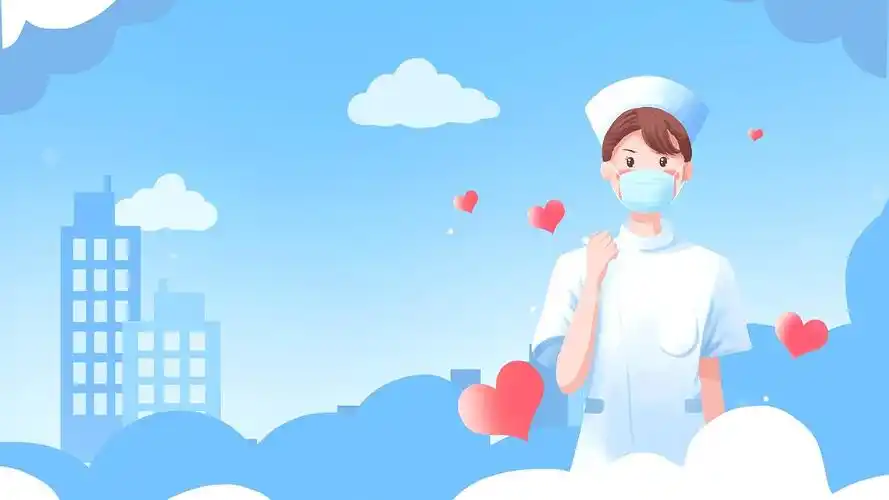 4k高清护士节背景蓝色天空清新可爱背景ae模板