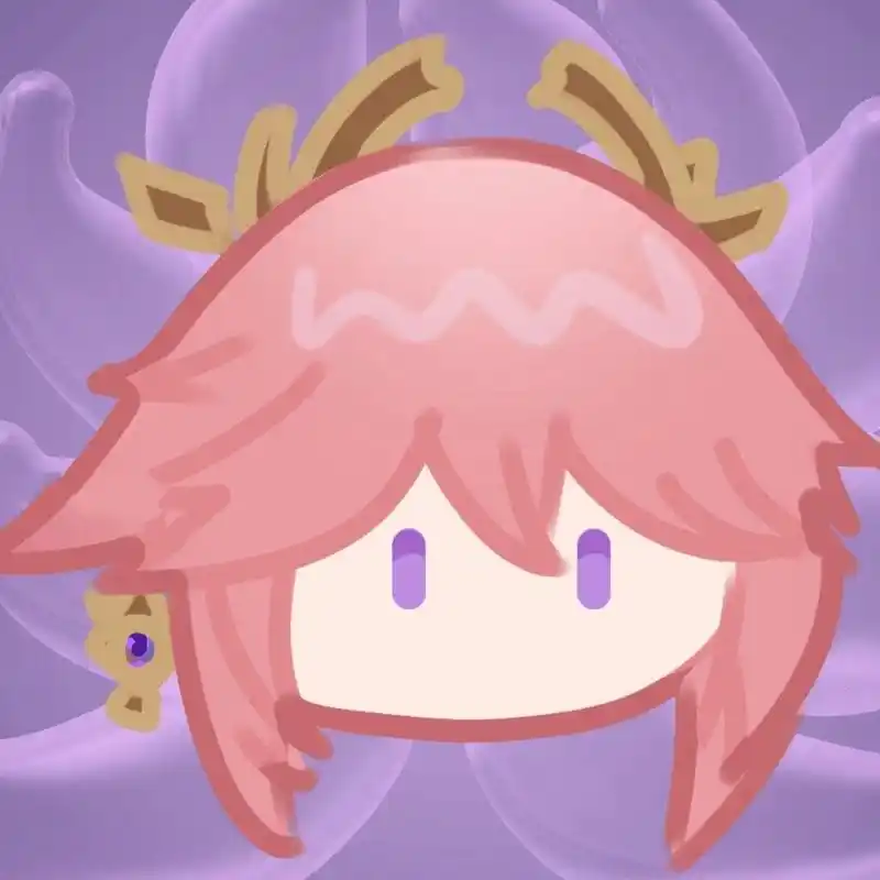 原神q版头像「八重神子」 单头方便单推人 描边和不描边两种,带尾巴不