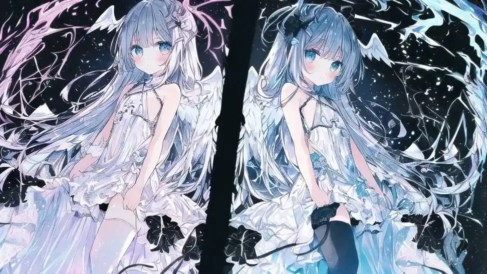 壁纸分享(ai 双生小萝莉)#美图分享 #二次元 #动漫少女 - 抖音