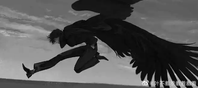 画师的黑白作品折断翅膀什么的好带感