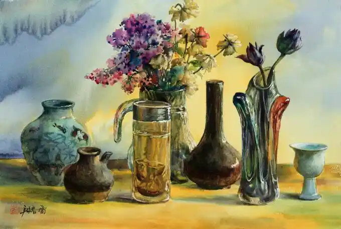 段春雷水彩静物写生作品微展