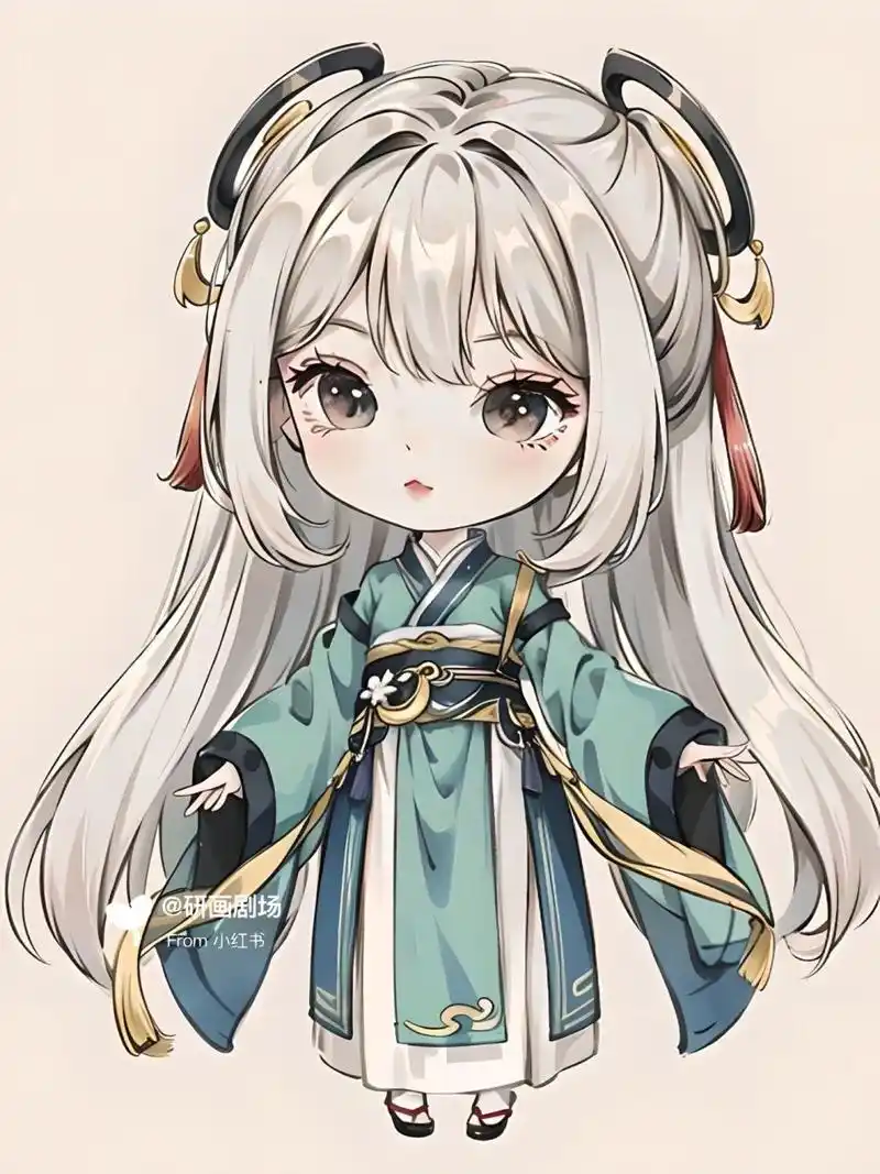 q版古装动漫 #q版动漫# #q版古装##ai插画# #动漫课效# #古风插画