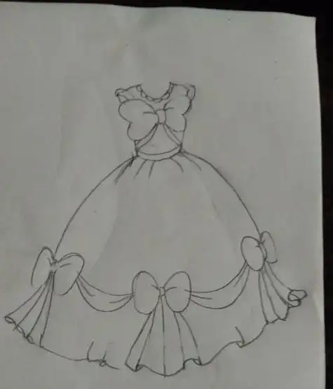 简笔画花简单易学裙子