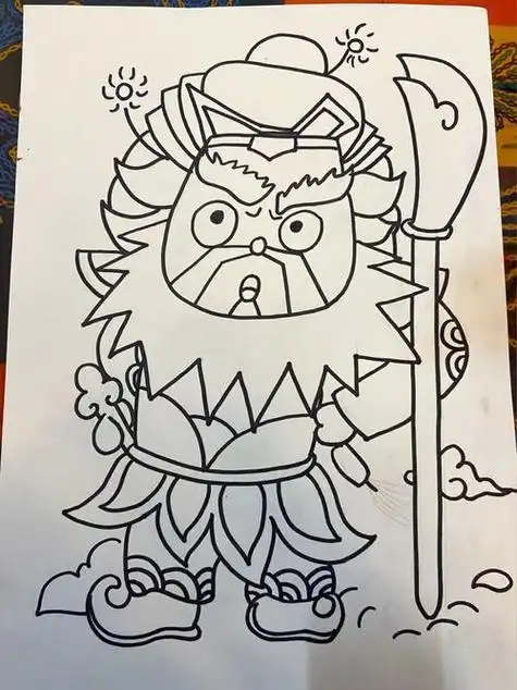 门神简笔画门神简笔画极简小学生