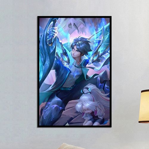 王者荣耀凯爹diy数字油彩画游戏人物图案手工填充手绘画画装饰画