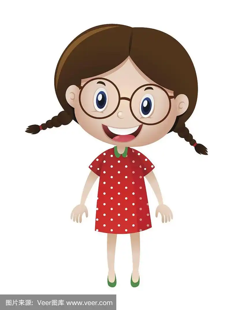 戴眼镜的小女孩