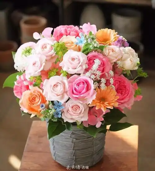 花束插花色彩与搭配参考温暖系