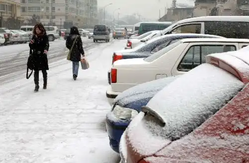北京迎来2008年第一场雪