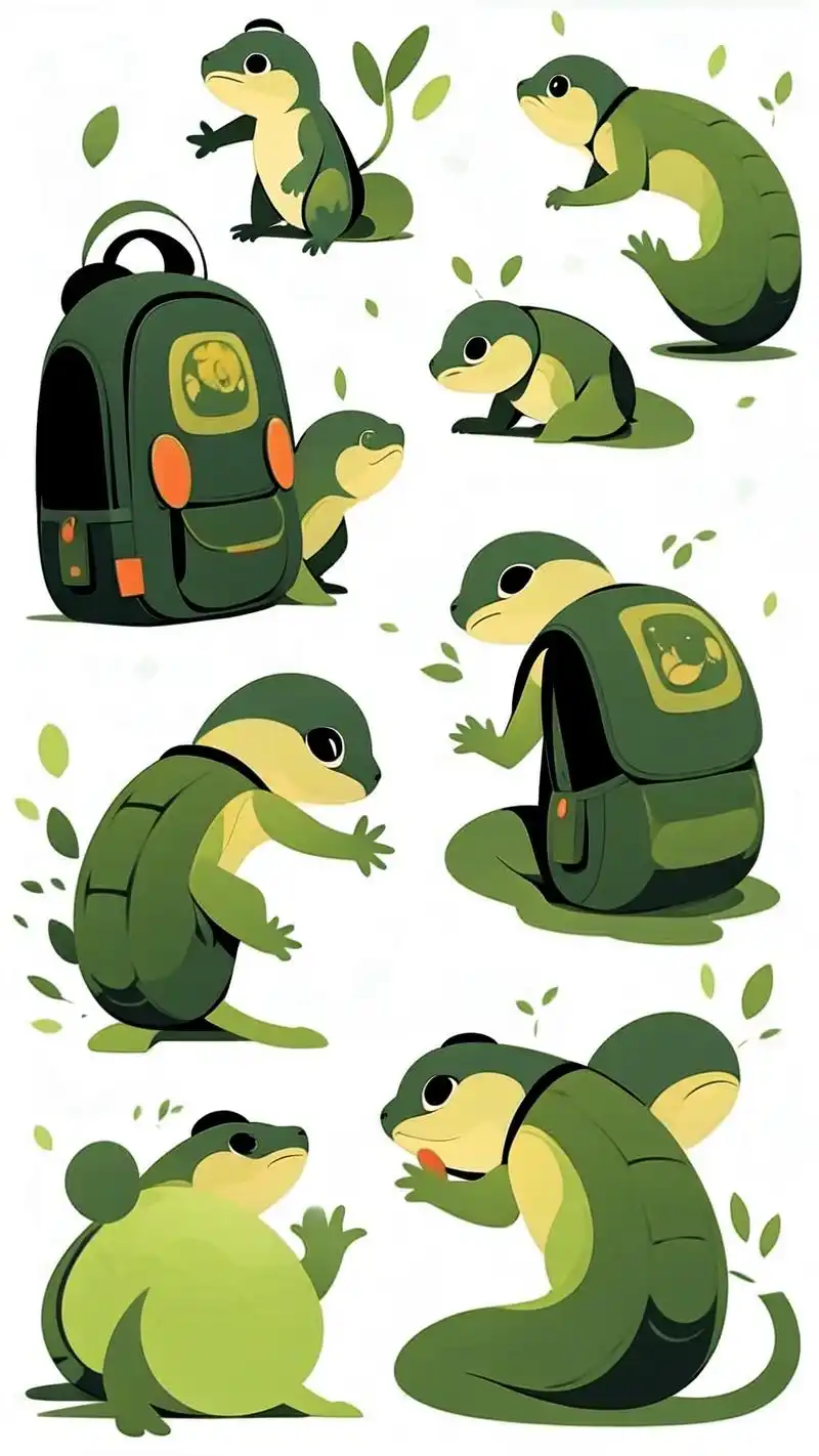 这组超萌的壁虎卡通壁纸绝对不能错过哦!