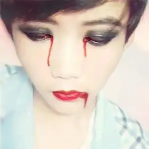 卡通女头像受伤流血图片点击鼠标右键下载