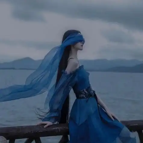 求蒙眼妹子头像