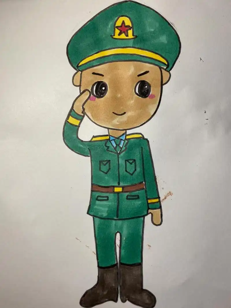 军人简笔画 军人简笔画